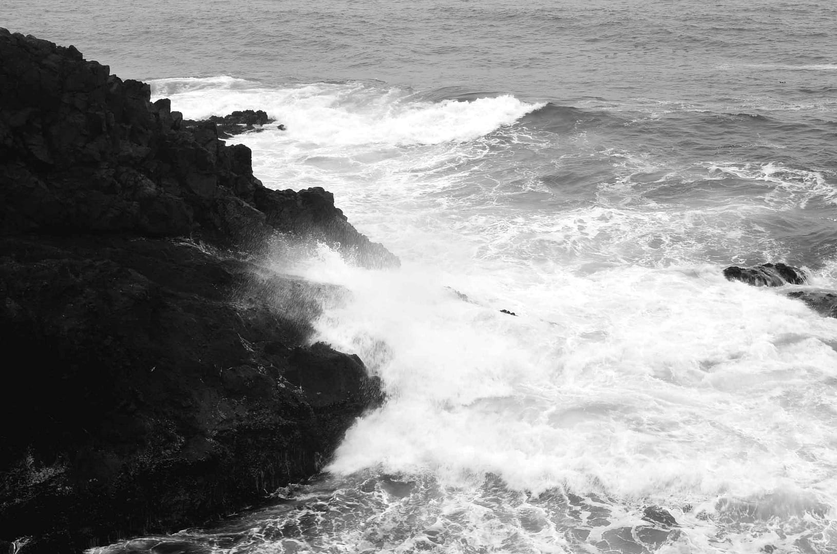 Turbulent Waters crashing against the rocks reflect the turbulence of emotions when grieving.